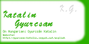 katalin gyurcsan business card