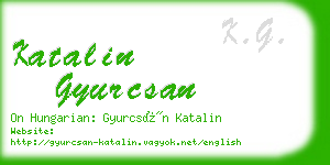 katalin gyurcsan business card